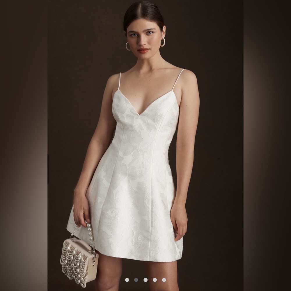 Colette Dress in Ivory Jacquard size 4